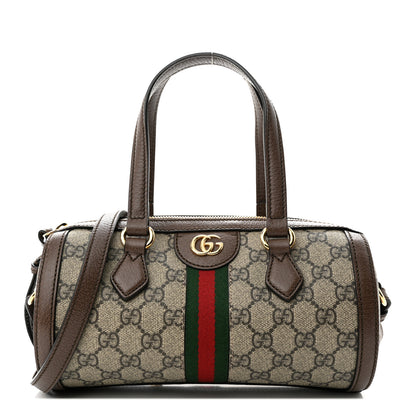 Gucci GG Supreme Monogram Web Small Ophidia Boston Bag Beige New Acero 1 of 13