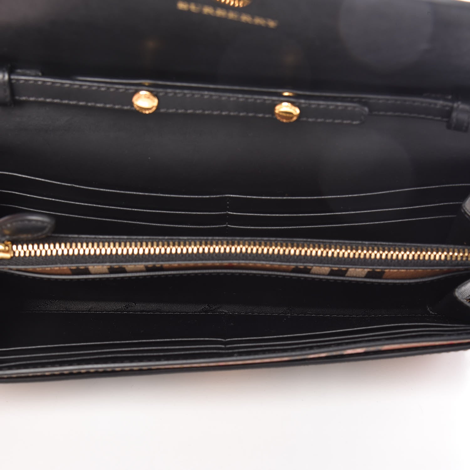 Burberry Vintage Check Henley Wallet On Chain Black 7 of 12