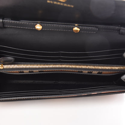Burberry Vintage Check Henley Wallet On Chain Black 7 of 12