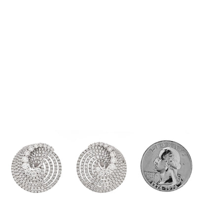 Parker & West by FASHIONPHILE 18K White Gold Diamond 4.36ctw Swirl Earrings 2 of 4