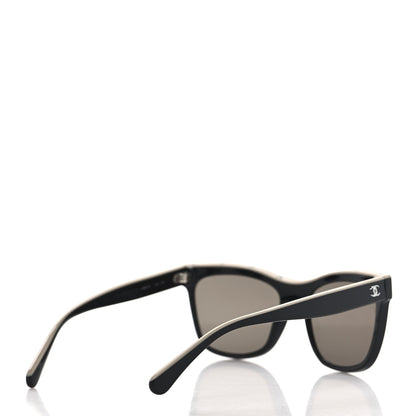 Chanel Acetate Logo Shield Sunglasses 5418 Black 4 of 7