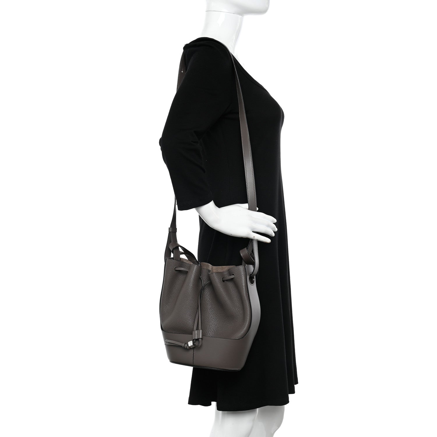 Loewe Calfskin Small Balloon Bucket Bag Dark Taupe 2 of 11