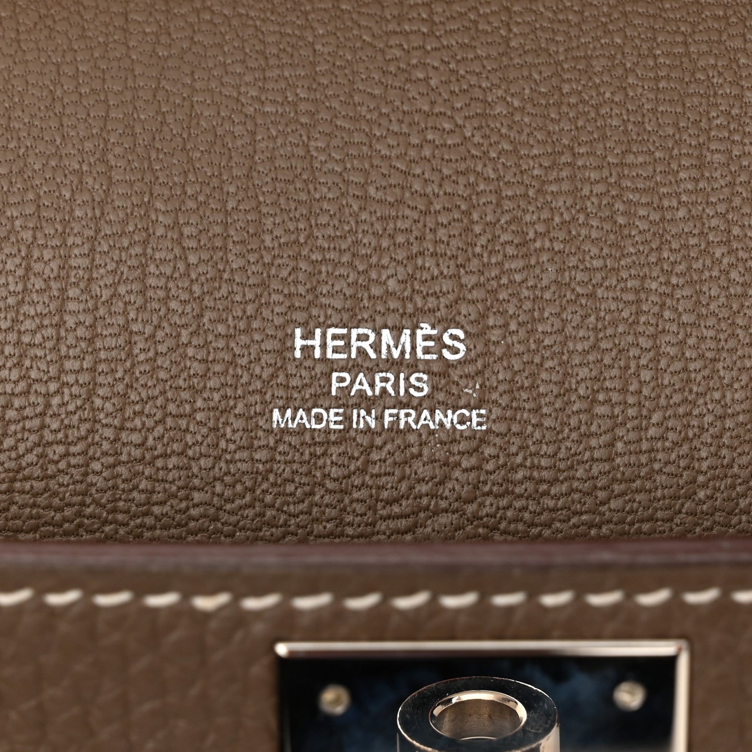 Hermes Taurillon Clemence Jypsiere 28 Etoupe 6 of 12