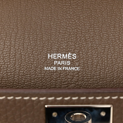Hermes Taurillon Clemence Jypsiere 28 Etoupe 6 of 12