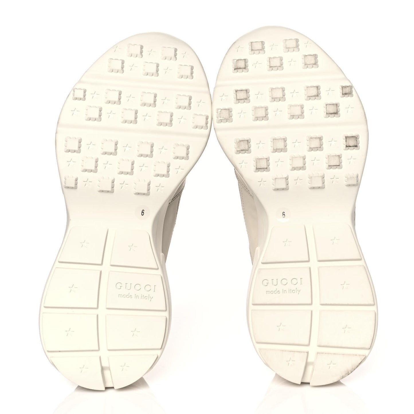 Calfskin Logo Mens Rhyton Sneakers 6 Ivory