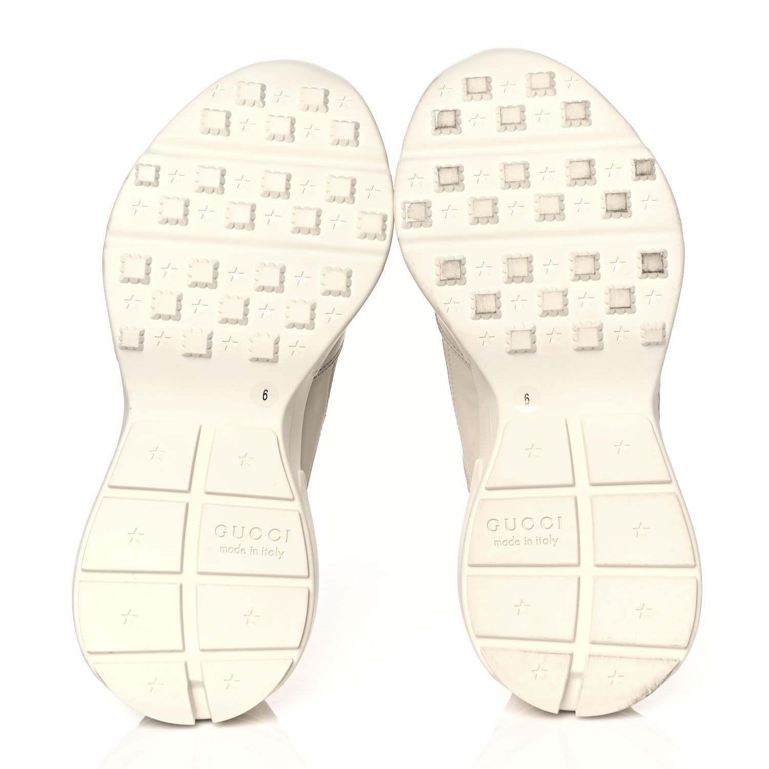 Gucci Calfskin Logo Mens Rhyton Sneakers 6 Ivory 5 of 8