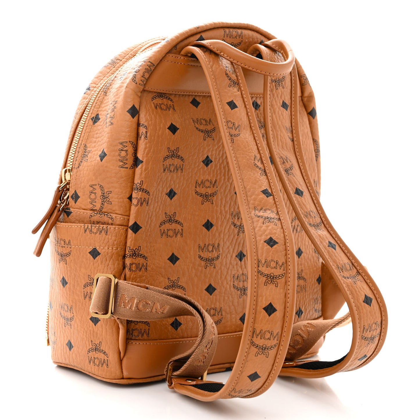 Visetos Studded Medium Dual Stark Backpack Cognac