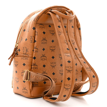 MCM Visetos Studded Medium Dual Stark Backpack Cognac 3 of 10
