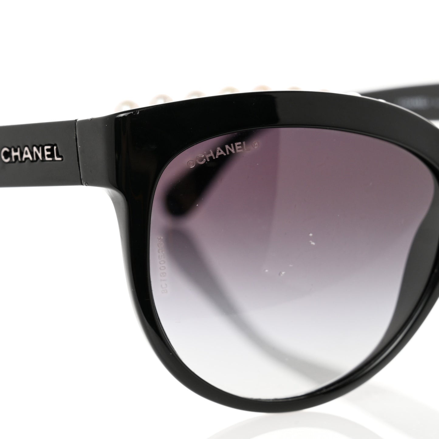 Freshwater Cultured Pearl Butterfly Sunglasses 6040-H Black