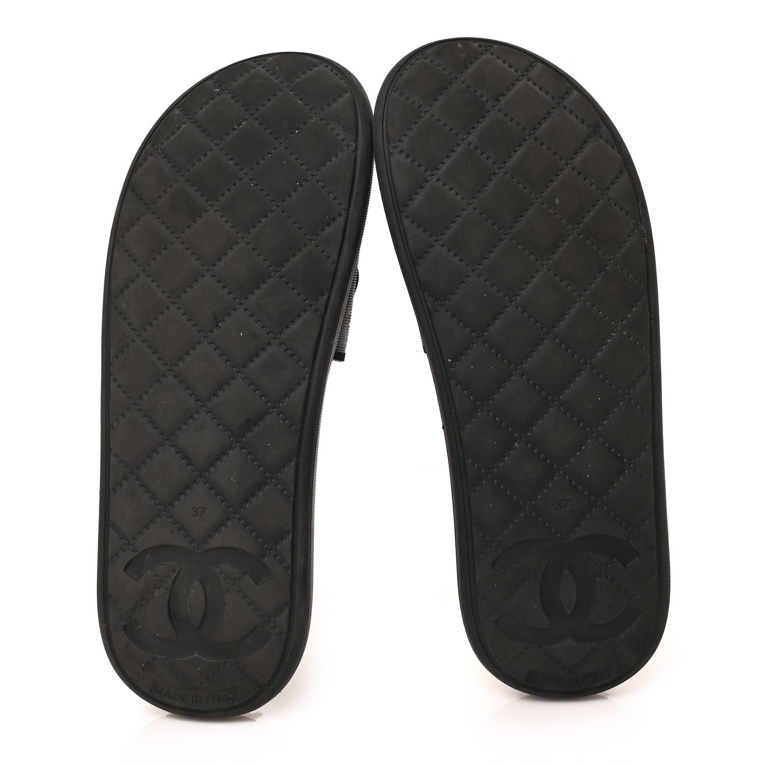 Chanel Thermoplastic PVC Camellia Mule Sandals 37 Black 5 of 7