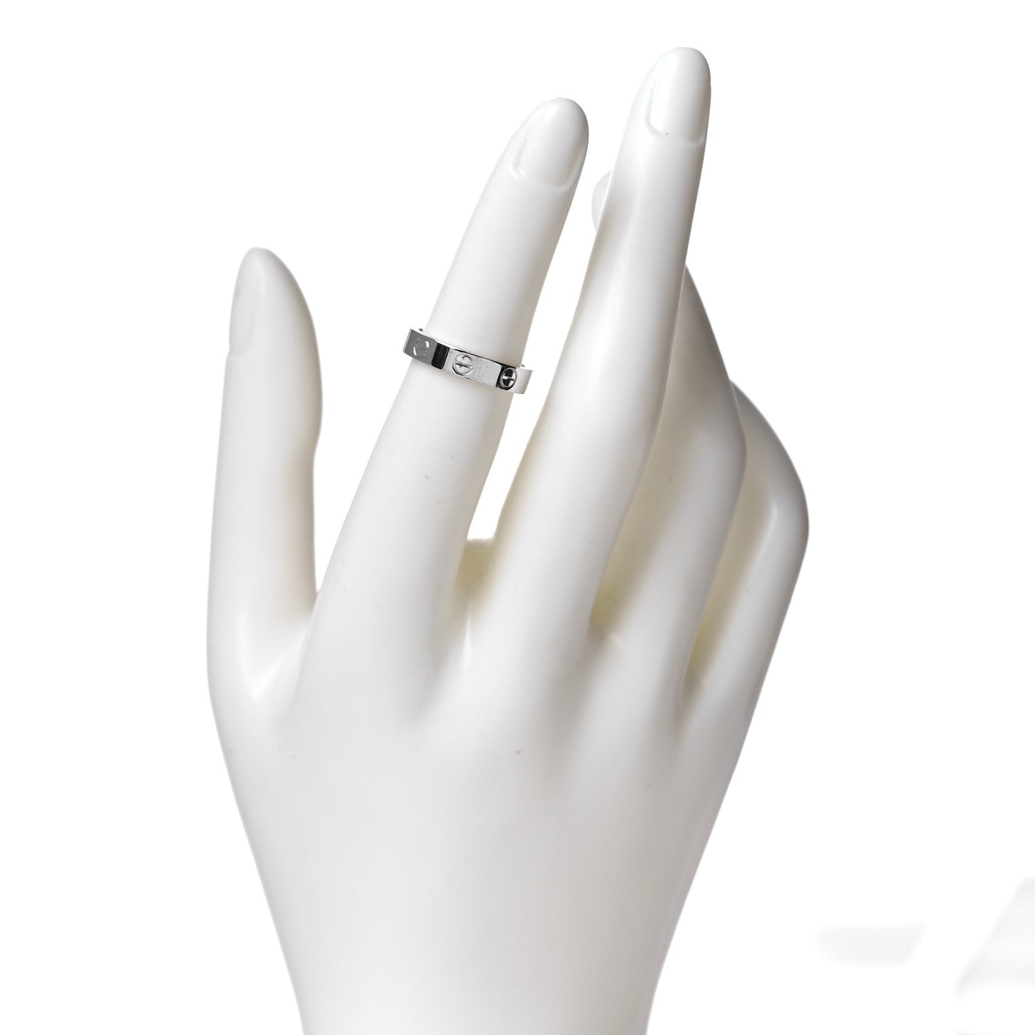 Cartier 18K White Gold 3.5mm LOVE Wedding Band Ring 49 5 2 of 5
