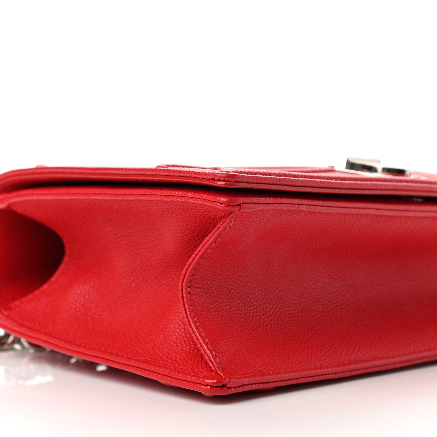 Christian Dior Grained Calfskin Medium Diorama Flap Bag Red 10 of 11