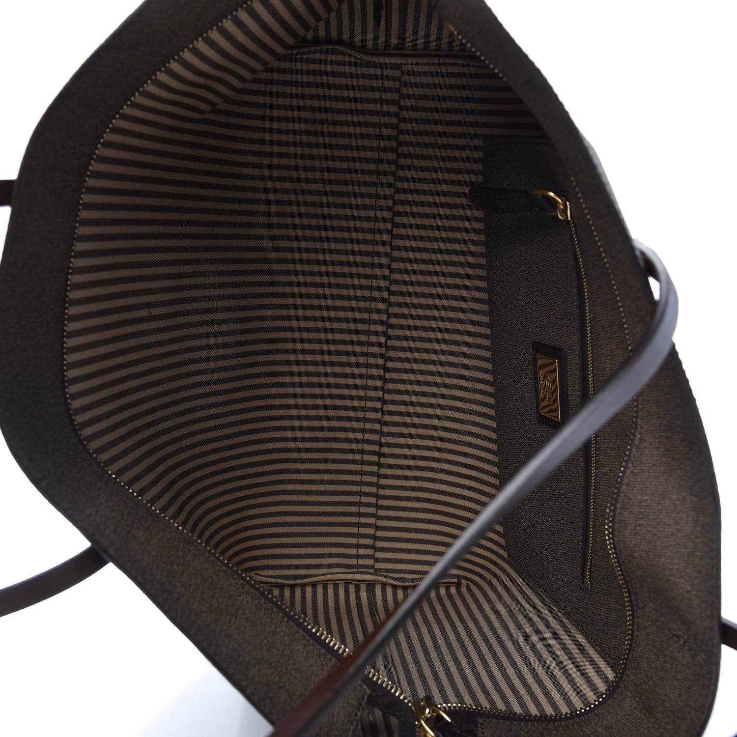 Fendi Zucca Spalmati Small Roll Tote Tobacco Moro 5 of 10