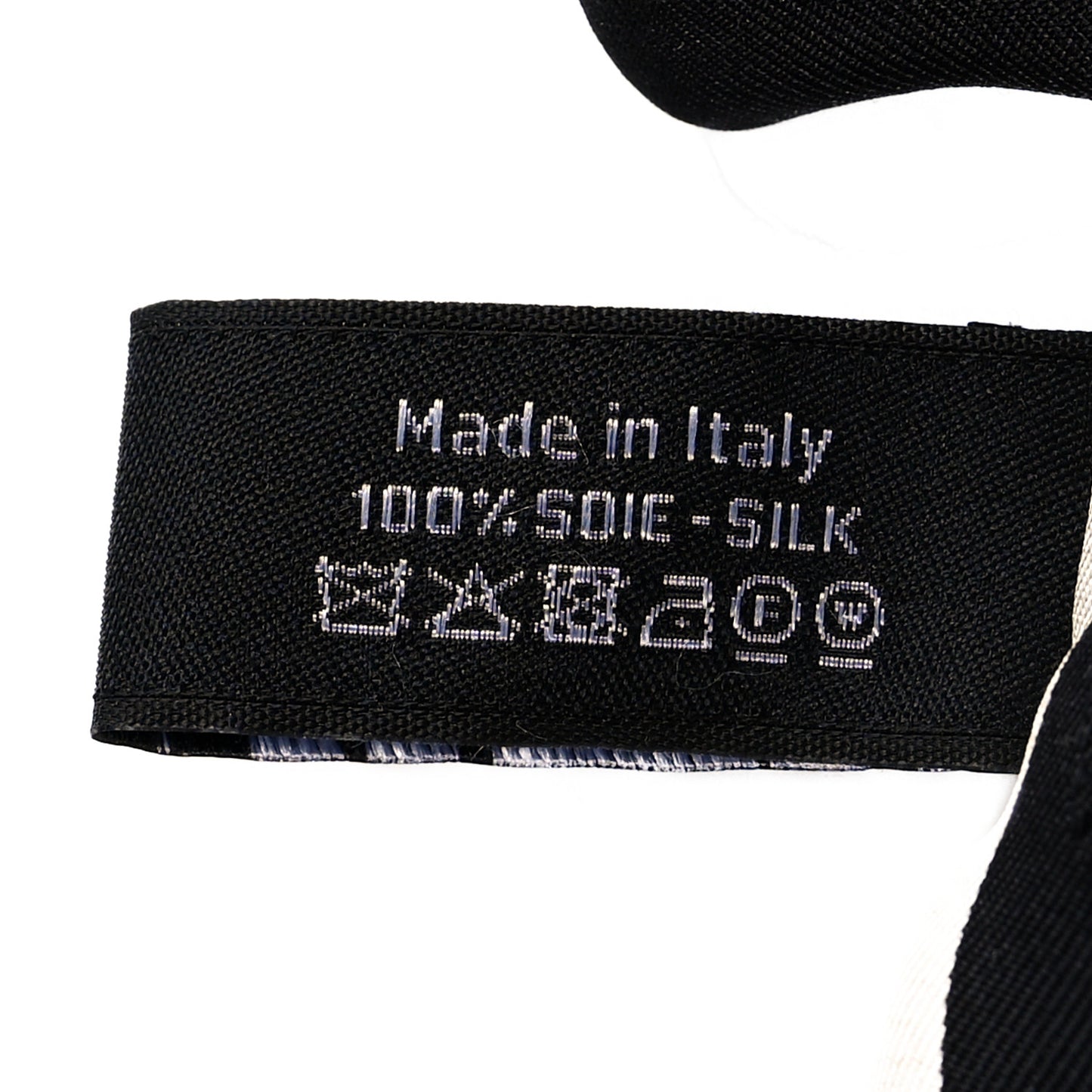 Silk Hair Tie Black Ivory