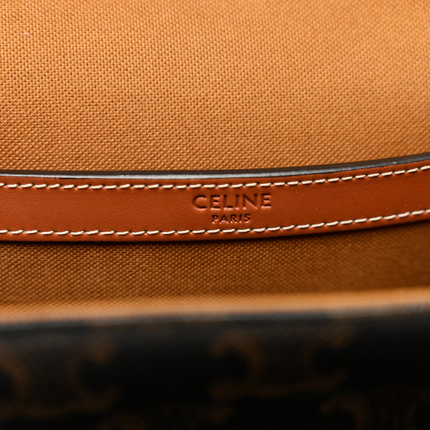 Triomphe Canvas Medium Folco Bag Tan