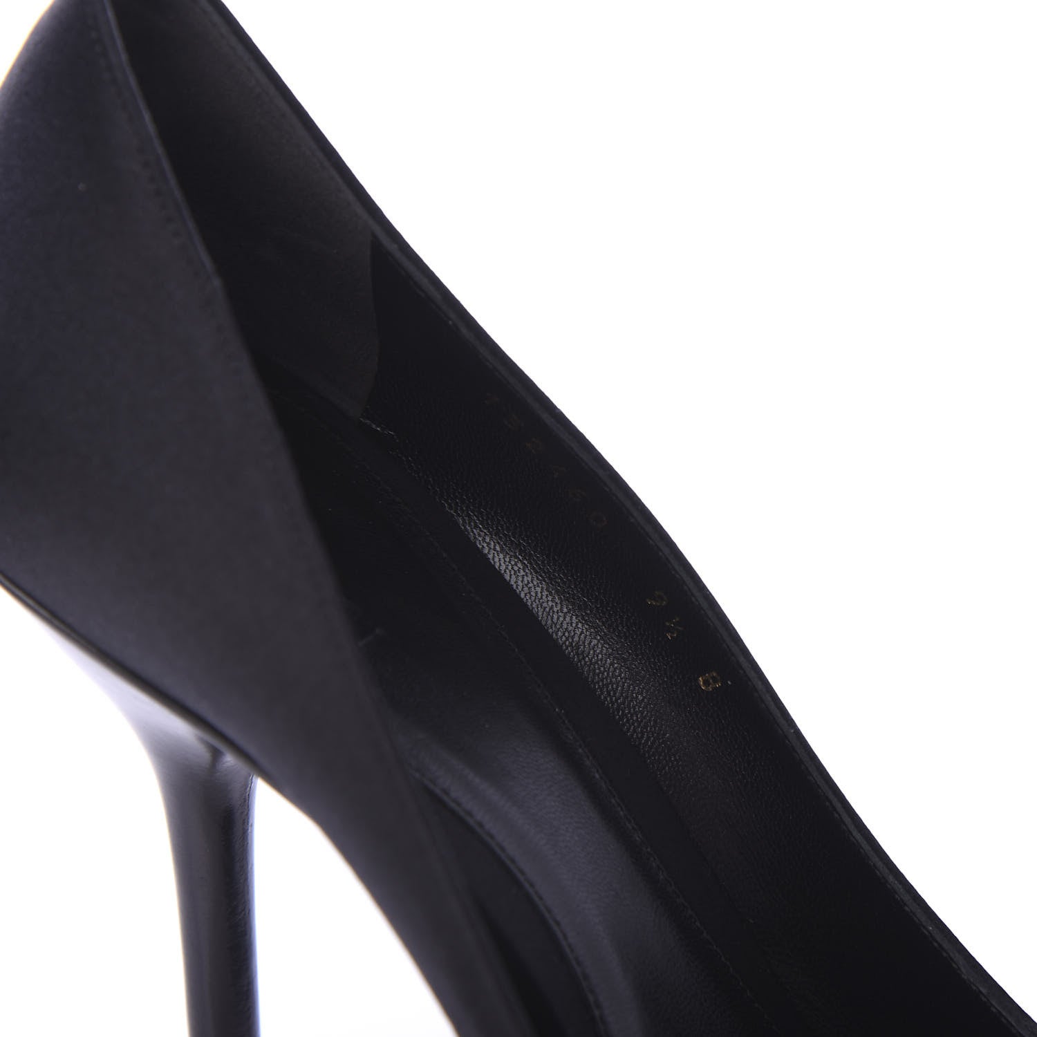 Gucci Satin Crystal Peep Toe Pumps 9.5 Black 8 of 9