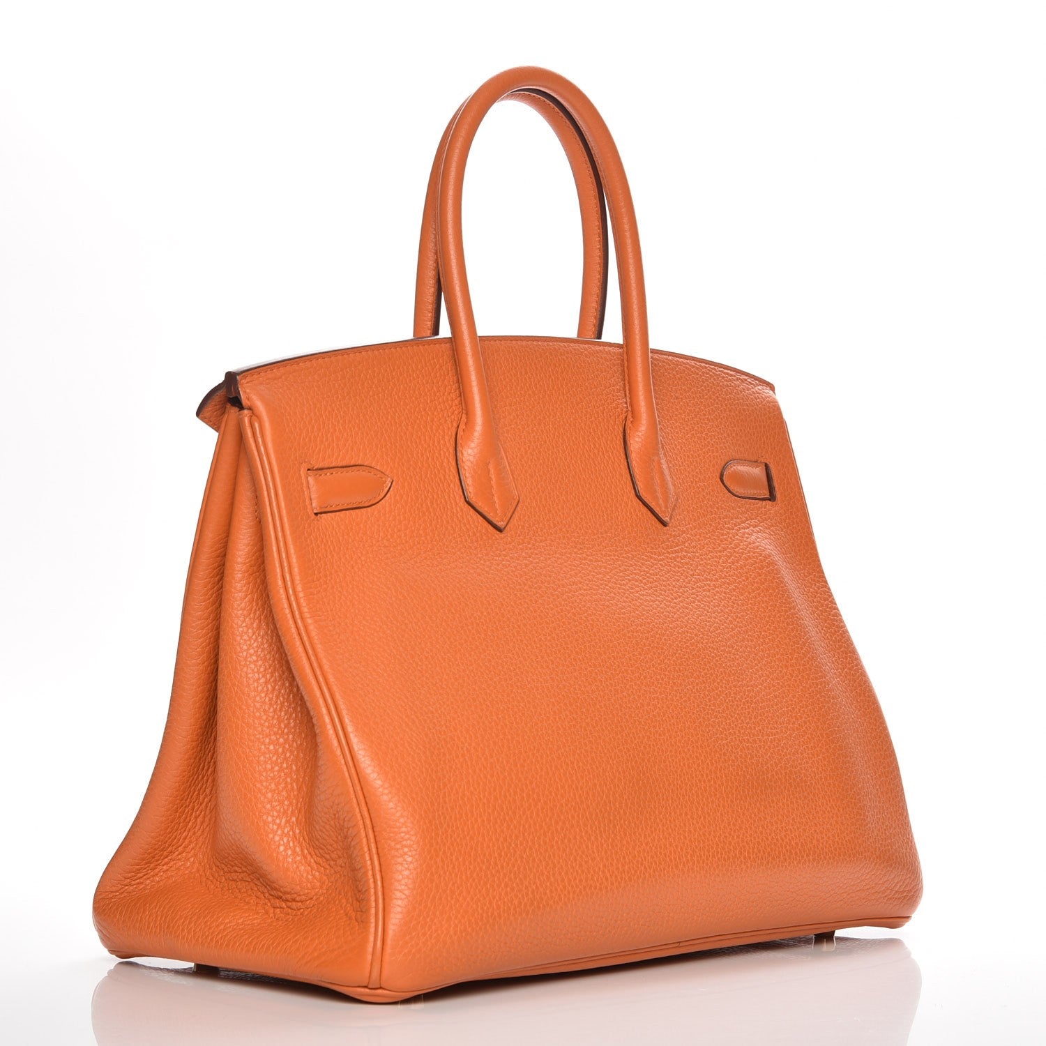 Hermes Taurillon Clemence Birkin 35 Orange 3 of 30