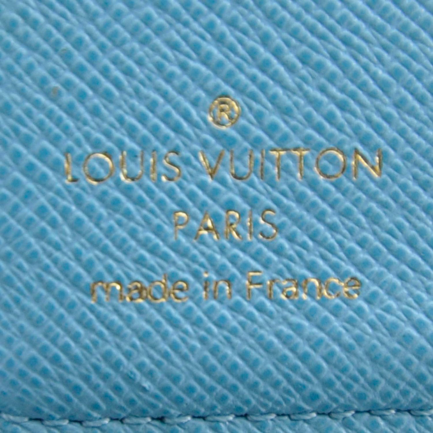 Monogram Groom Compact Zip Wallet Blue