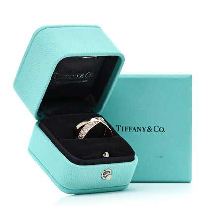 Tiffany 18K Rose Gold Diamond Atlas X Wide Ring 52 6 5 of 5