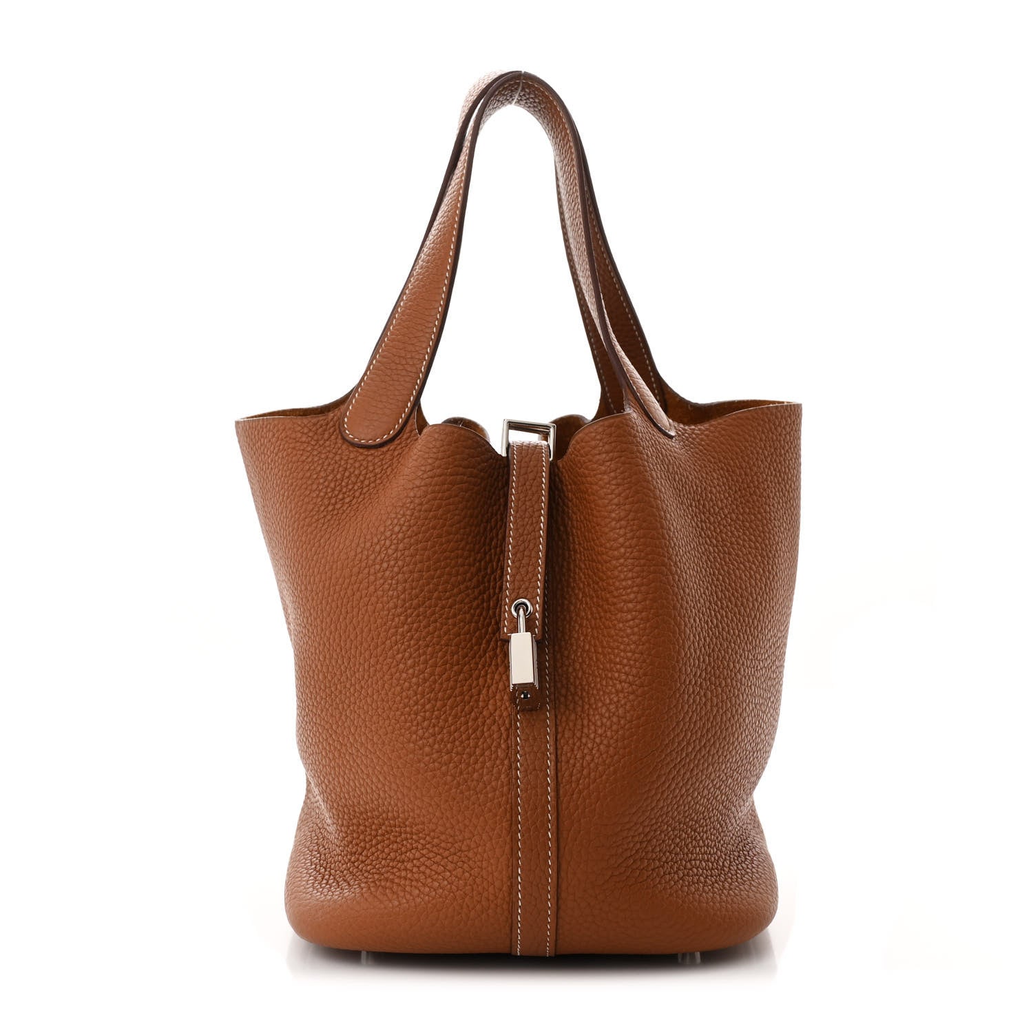 Hermes Taurillon Clemence Picotin Lock 22 MM Gold 1 of 10