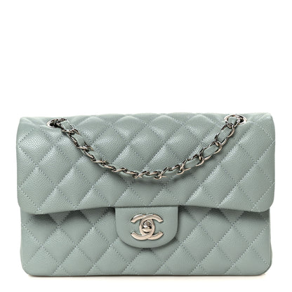 Chanel Caviar Quilted Small Double Flap Light Blue 1 of 12