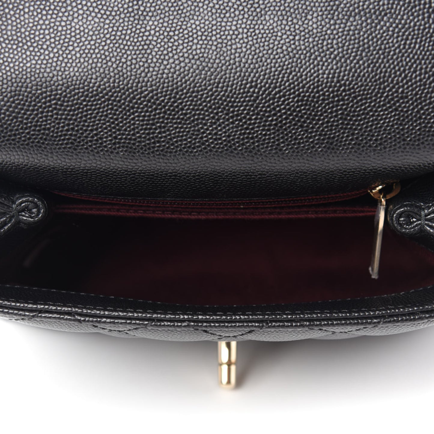 Caviar Quilted Extra Mini Coco Handle Flap Black