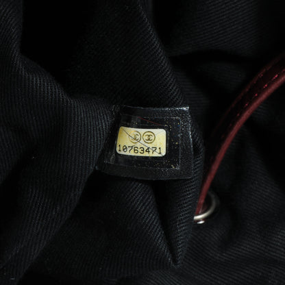 Chanel Pony Hair Quilted Drawstring Tote Dark Red 7 of 7