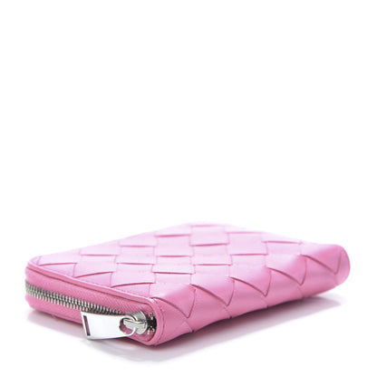 Bottega Veneta Nappa Intrecciato Zip Around Coin Purse Pink 4 of 8