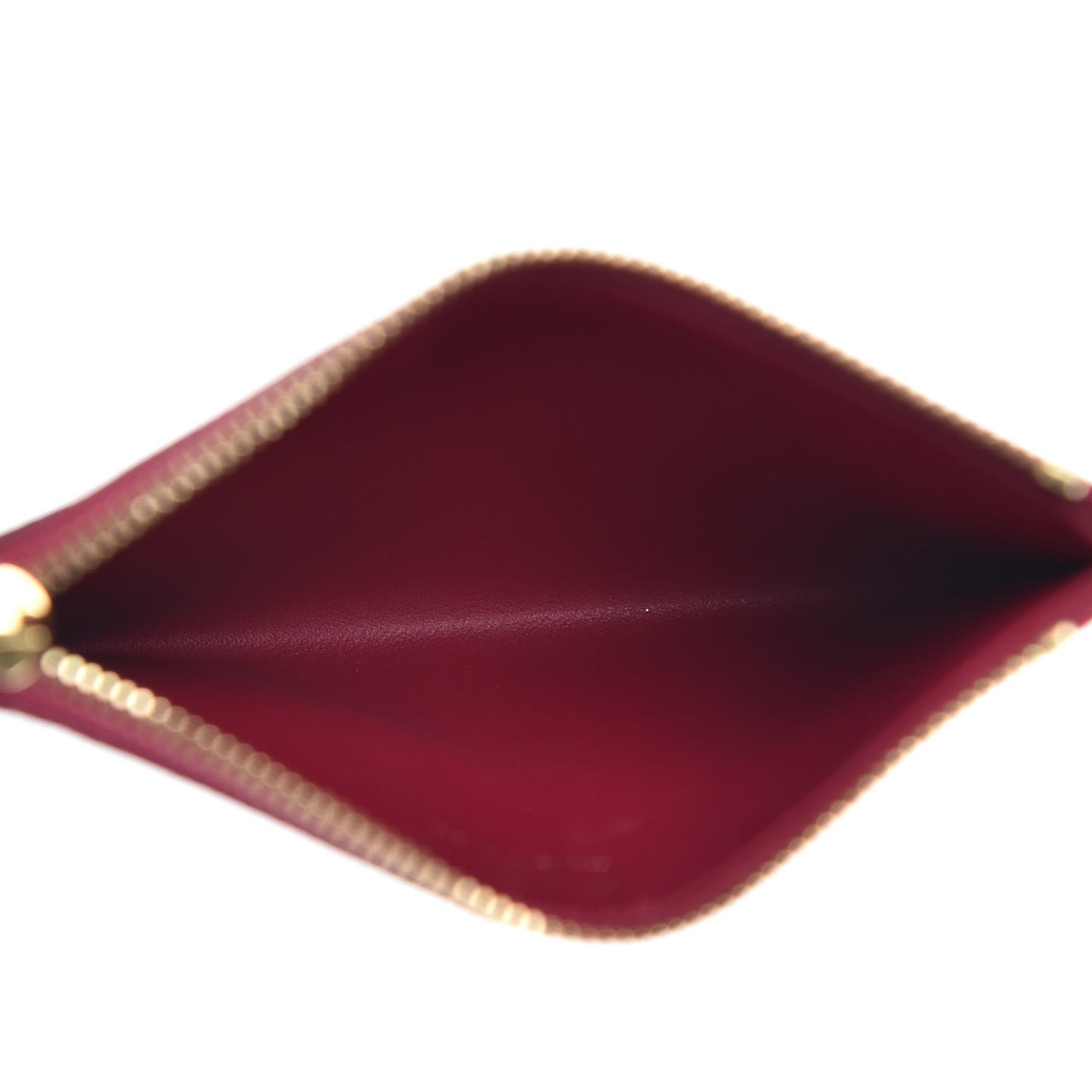 Monogram Zipped Card Holder Fuchsia
