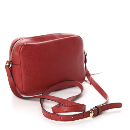 Gucci Pebbled Calfskin Small Soho Disco Bag Tabasco Red 3 of 10