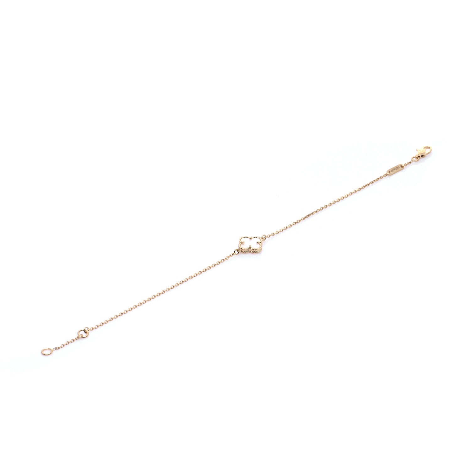 Van Cleef & Arpels 18K Yellow Gold Mother of Pearl Sweet Alhambra Bracelet 8 of 10