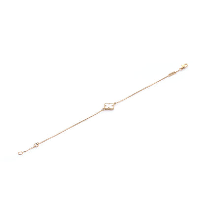 Van Cleef & Arpels 18K Yellow Gold Mother of Pearl Sweet Alhambra Bracelet 8 of 10