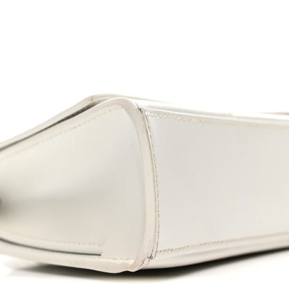 Balenciaga Shiny Box Calfskin Tonal B Hourglass Stretch Top Handle Bag White 9 of 15