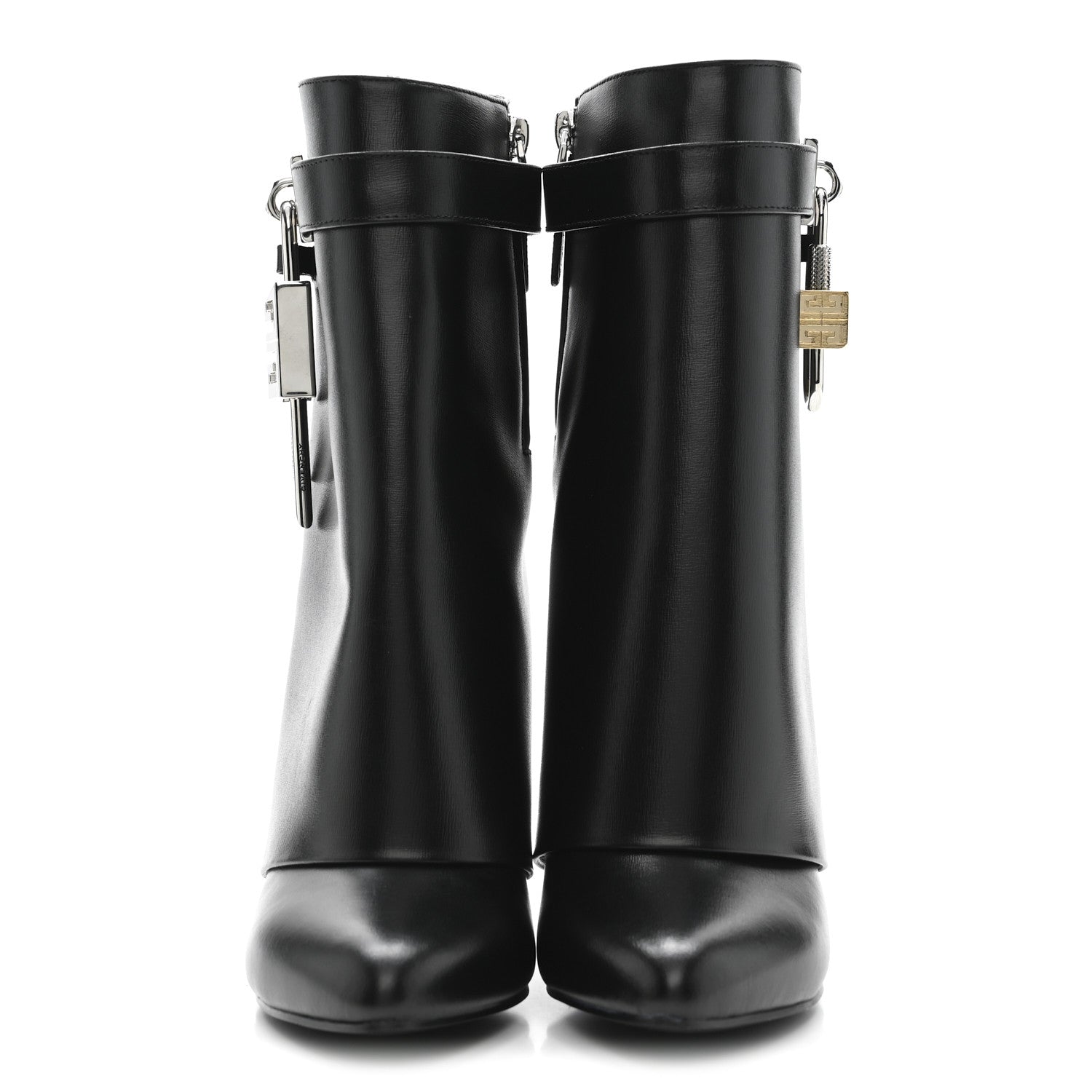 Givenchy Calfskin Shark Lock Ankle Boots 37 Black 3 of 9