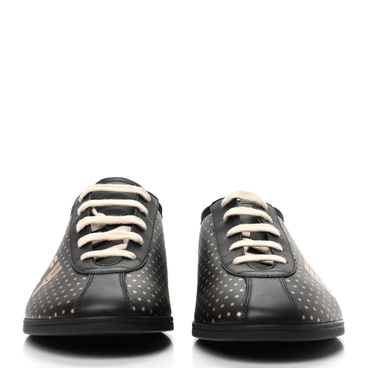 Gucci X SEGA Calfskin GUCCY Stars Mens Falacer Sneakers 9 Black 2 of 8