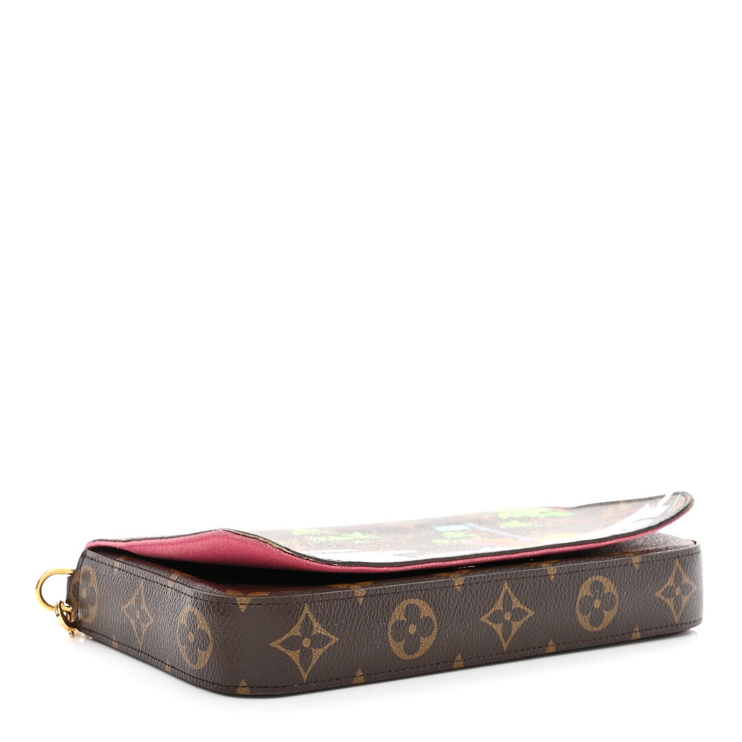 Monogram 2021 Christmas Animation Hollywood Pochette Felicie Chain Wallet Fuchsia