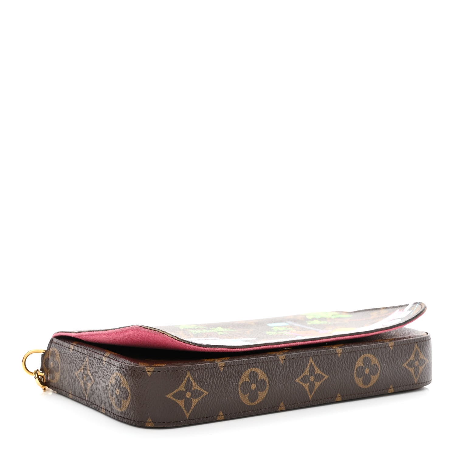 Louis Vuitton Monogram 2021 Christmas Animation Hollywood Pochette Felicie Chain Wallet Fuchsia 5 of 18