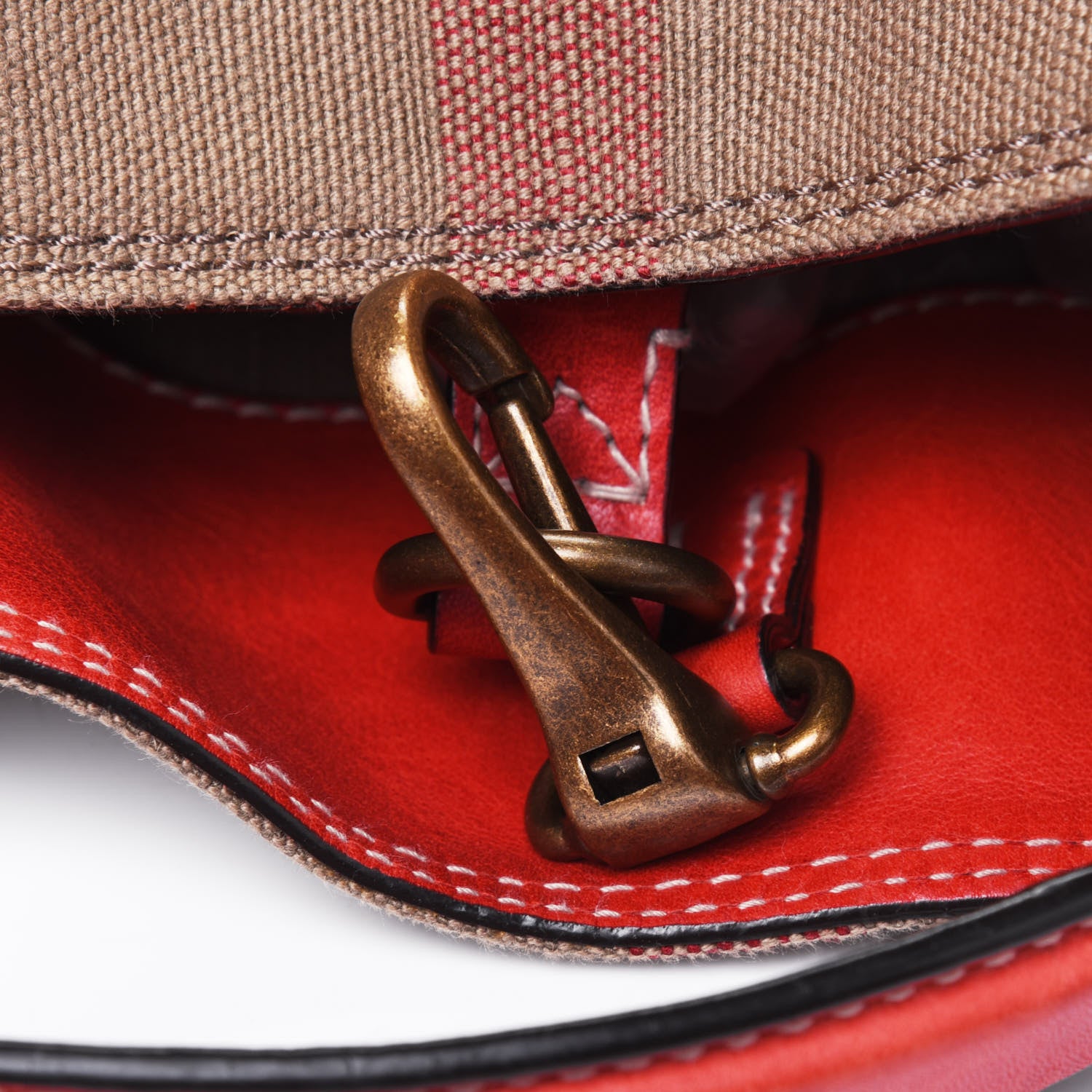 Burberry Canvas Mega Check Medium Ashby Hobo Cadmium Red 27 of 27