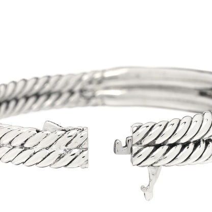 David Yurman Sterling Silver 18K Yellow Gold Single Loop Labyrinth Bracelet 3 of 4