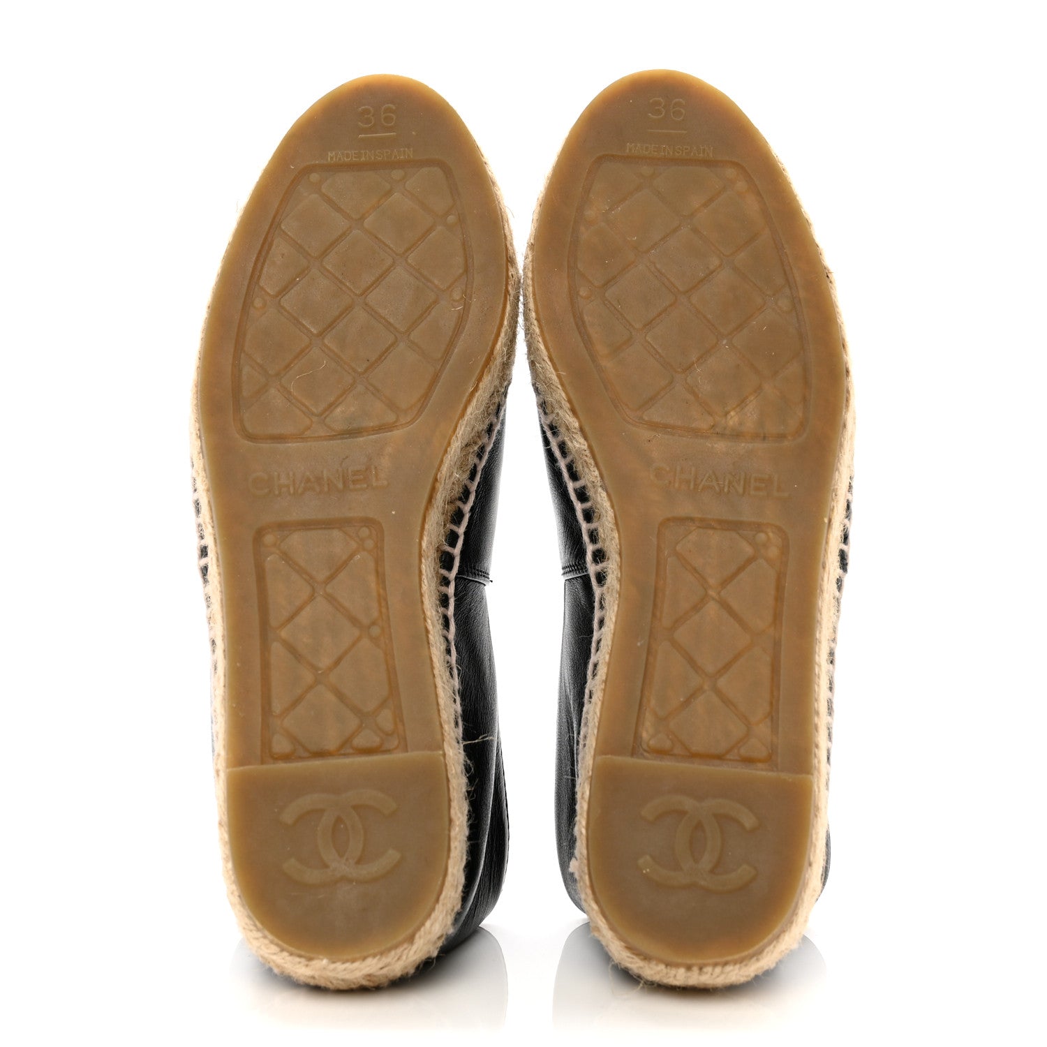 Chanel Lambskin CC Espadrilles 36 Black 5 of 8