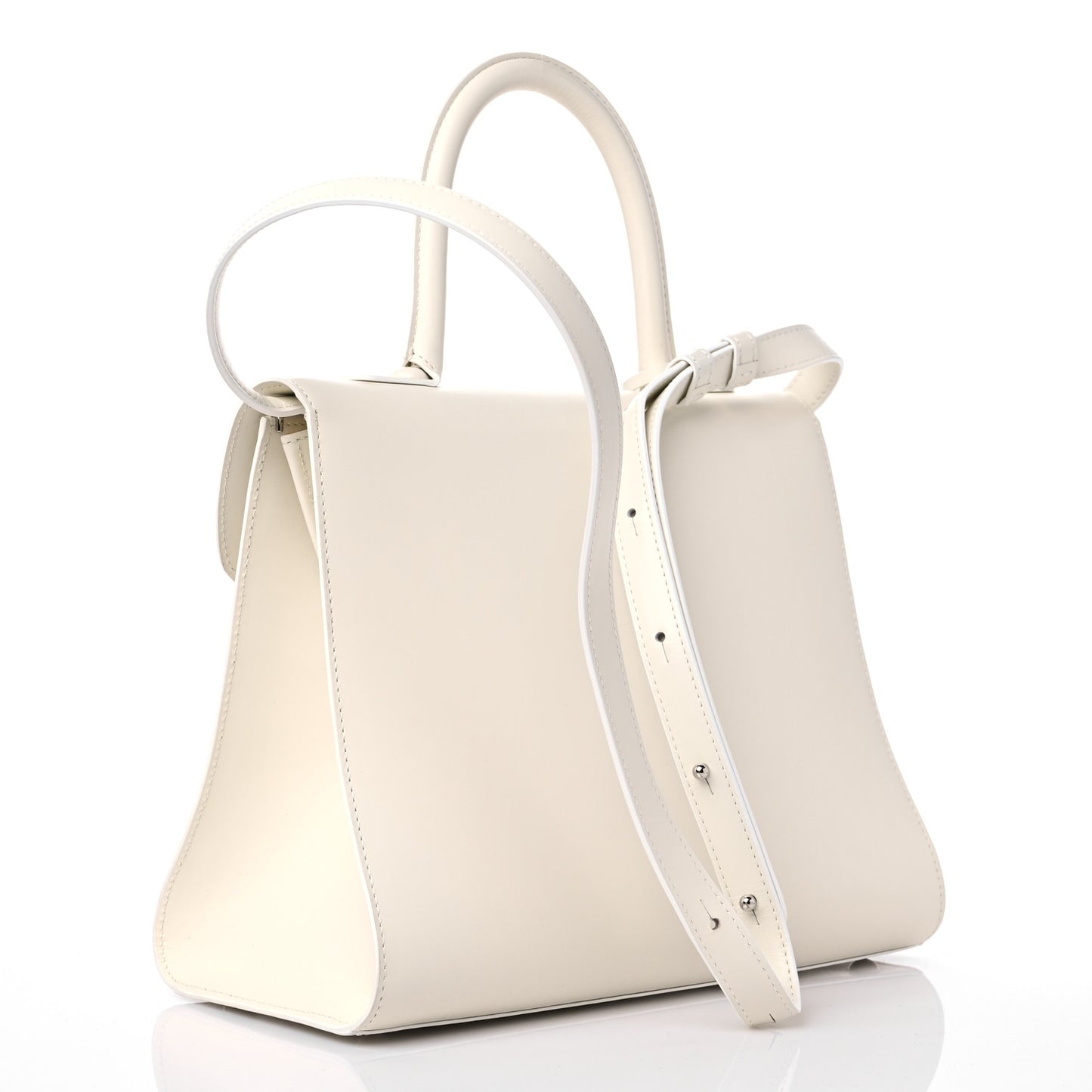 Box Calfskin MM Brillant Satchel Ivory