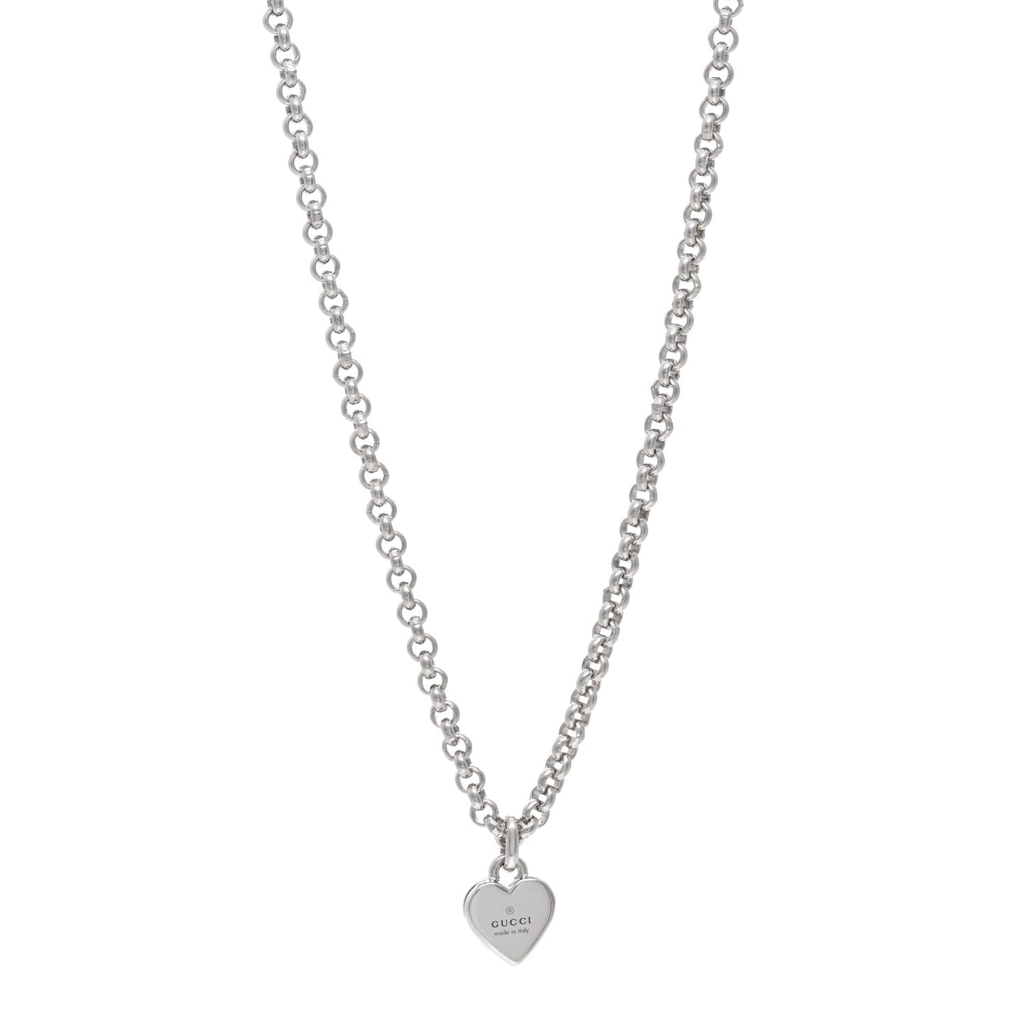 Sterling Silver Trademark Heart Pendant Necklace