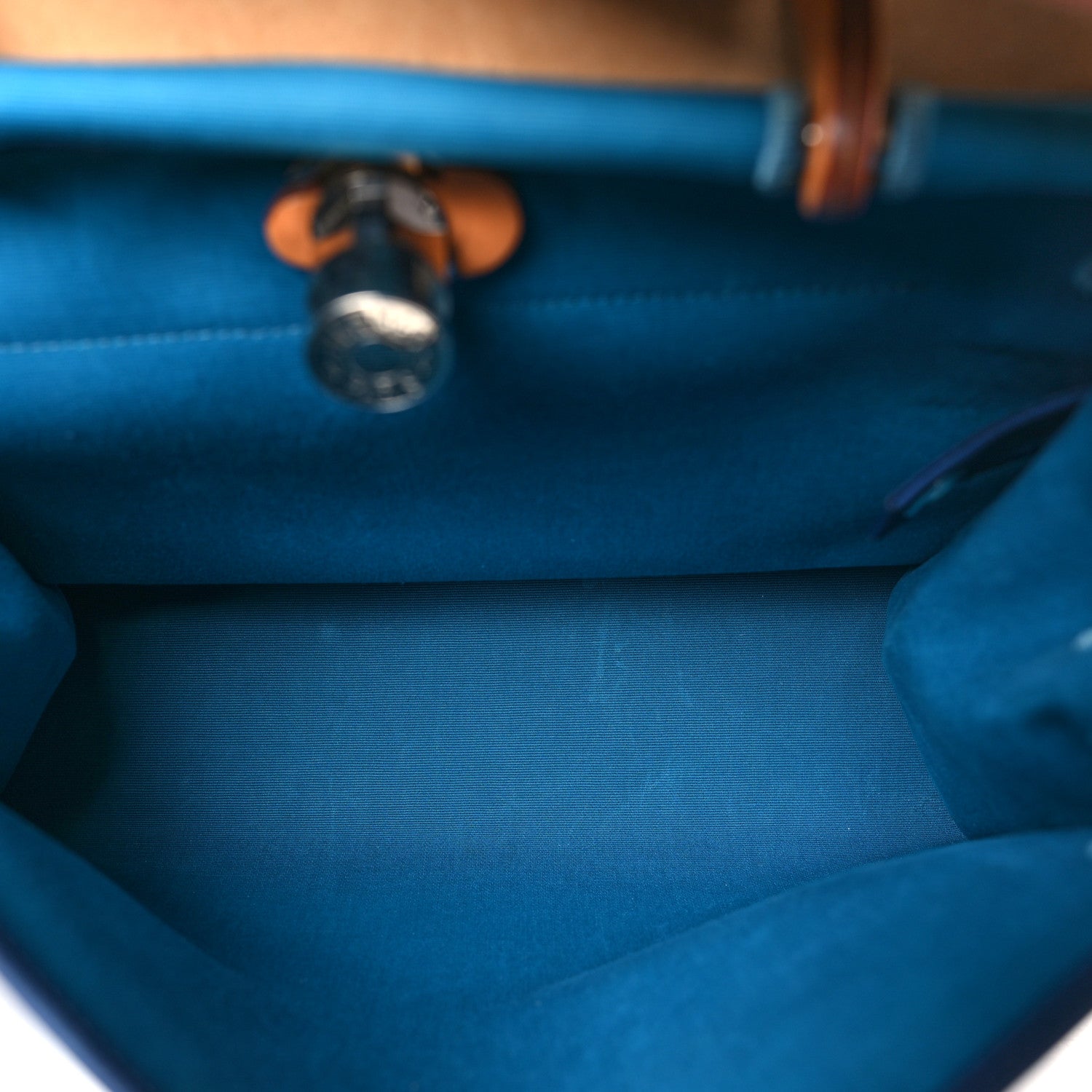 Hermes Toile Officier Vache Hunter Herbag Zip PM 31 Bleu Izmir Fauve 5 of 10