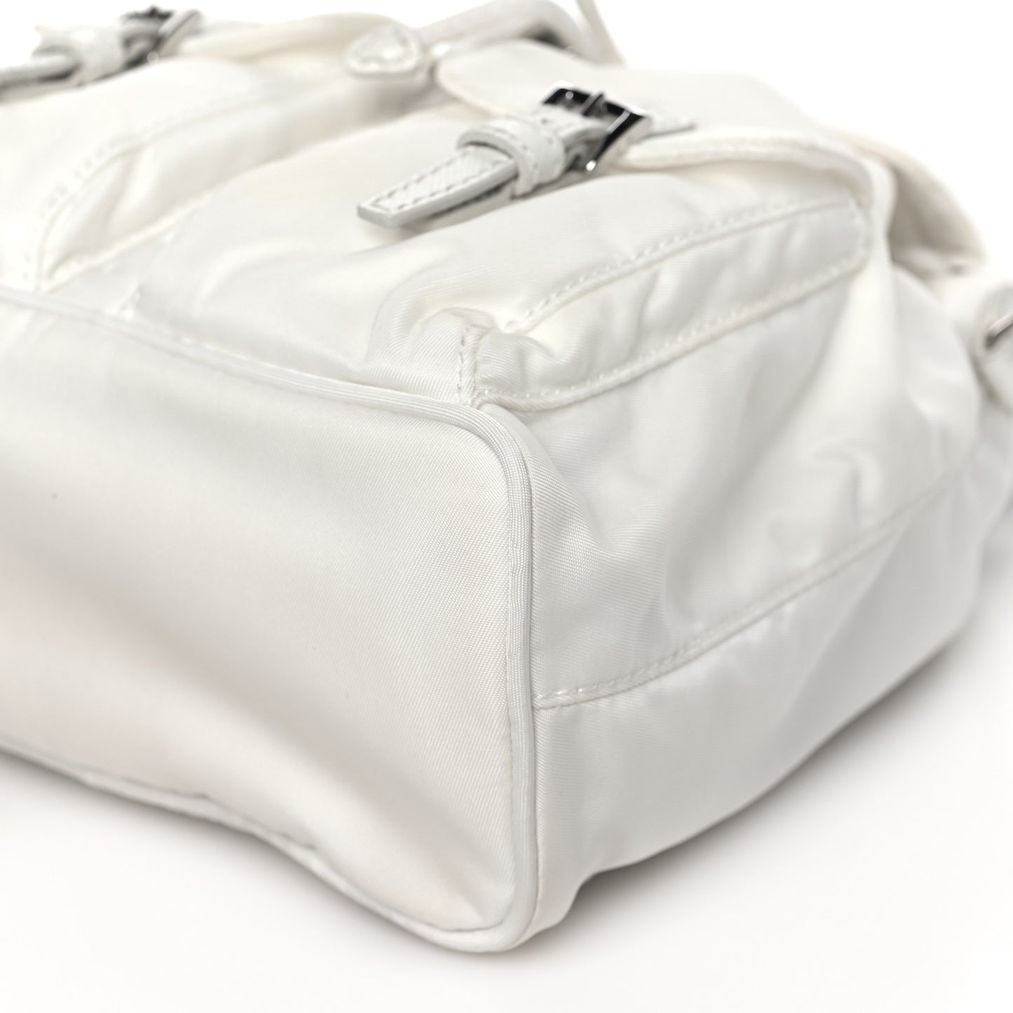 Nylon Vela Mini Crossbody Backpack White