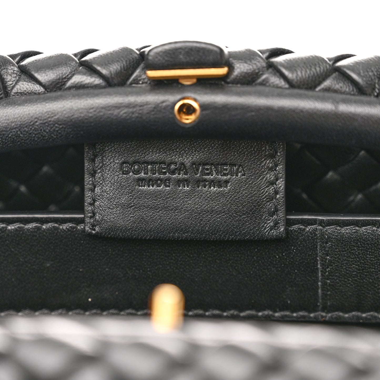 Nappa Intrecciato Medium Padded The Handle Tote Black