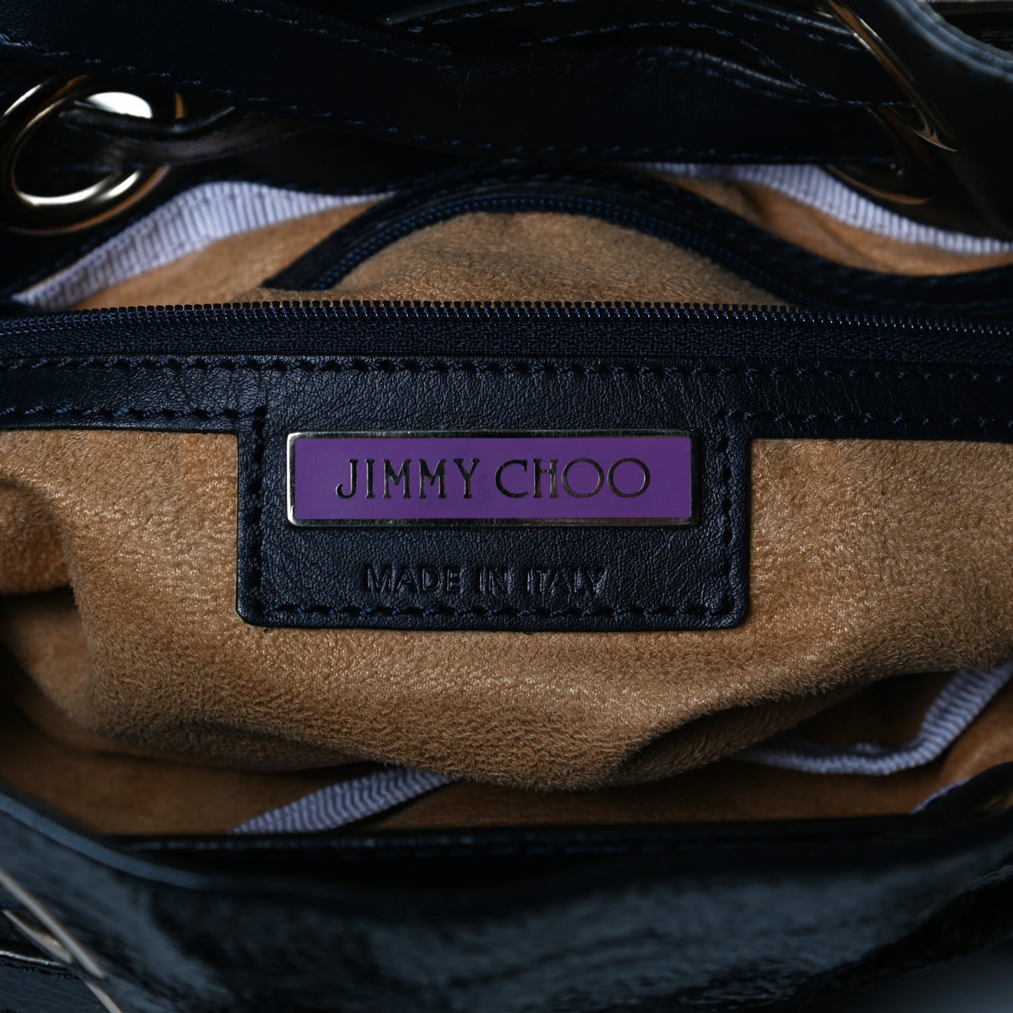 Crushed Patent Riki Bag Blue