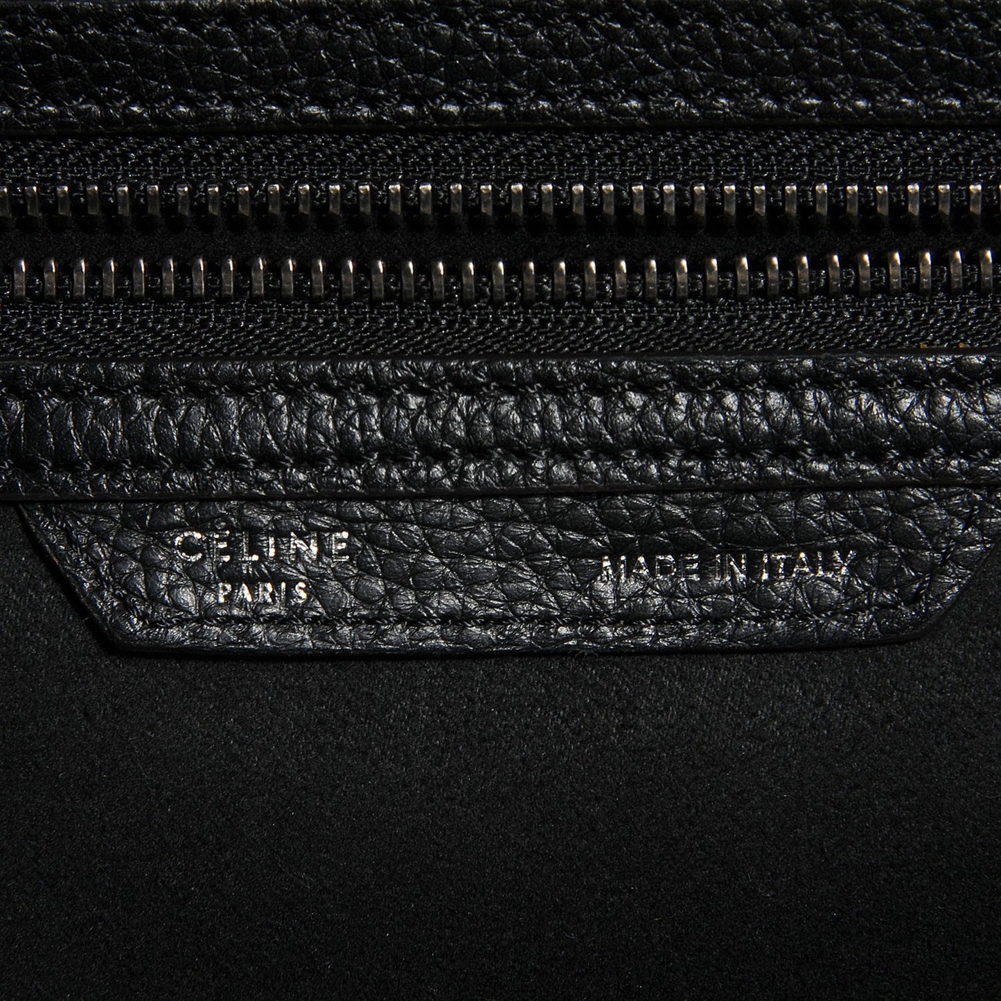 Drummed Calfskin Mini Luggage Black