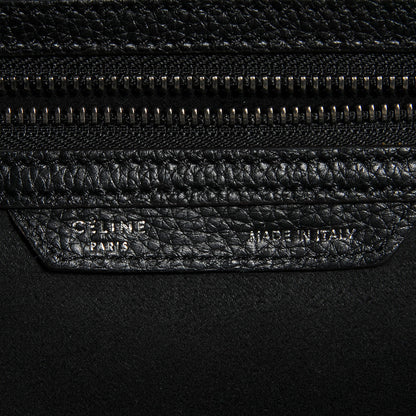 Celine Drummed Calfskin Mini Luggage Black 6 of 7