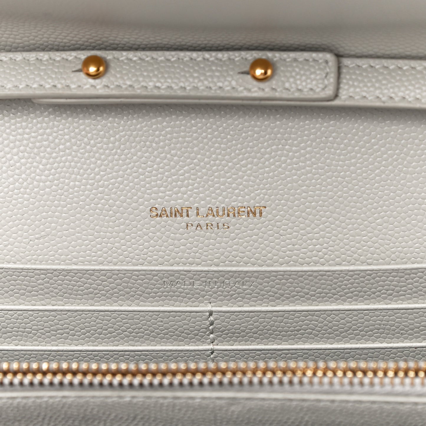Grain De Poudre Mixed Matelasse Triquilt Monogram Chain Wallet Crema Soft