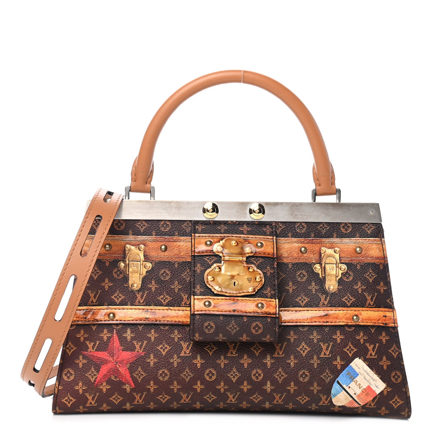 Calfskin Transformed Monogram Time Trunk Crown Frame Bag